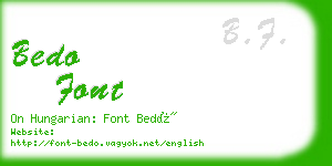 bedo font business card